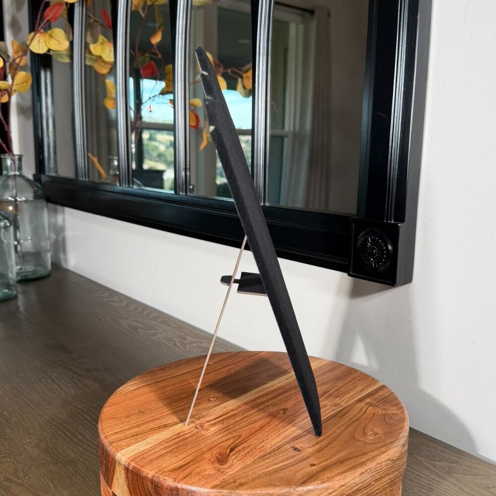 Black Velvet Necklace Easel Display Stand — 12.5" Jewelry Organizer - Picture 2 of 7